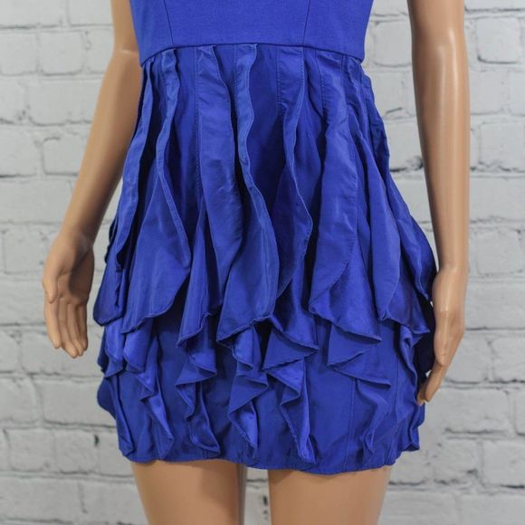 Cynthia Steffe strapless blue silk dress - Picture 4 of 8
